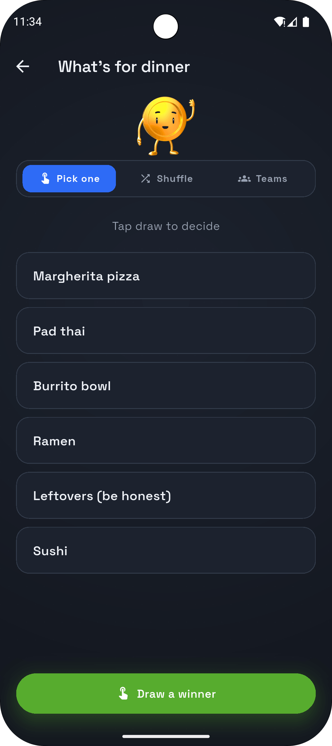Decision history